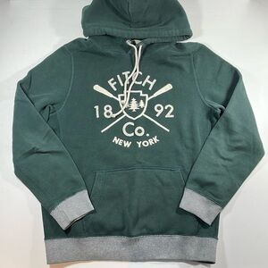 Abercrombie & Fitch pullover green fleece hoodie Size S